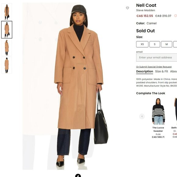 Steve Madden Nell coat BNWOT - Picture 5 of 7